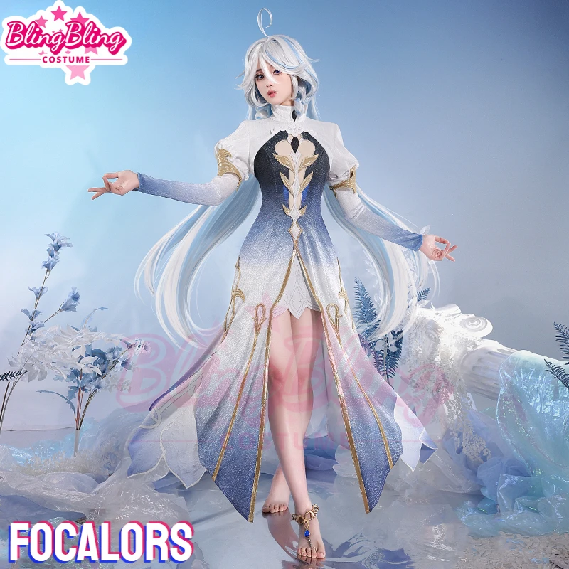 Genshin Impact Focalors Cosplay Costume Game Genshin Impact Cosplay Furina Costume Dress Uniform Focalors Wig Outfits