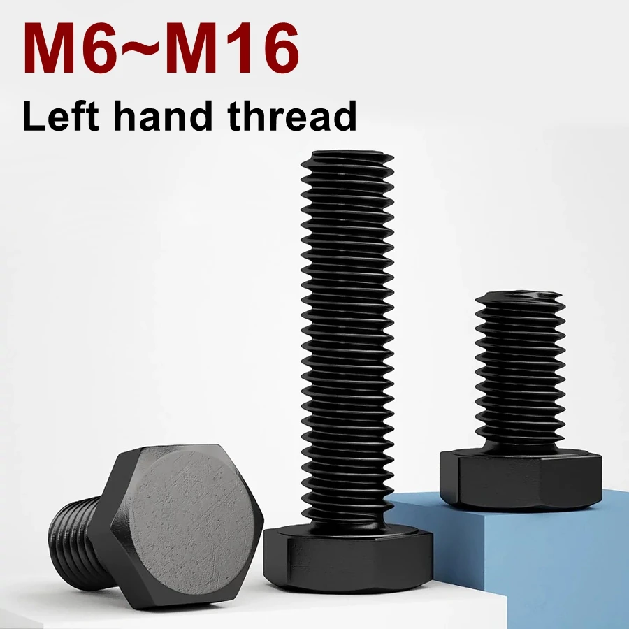 Left hand thread screws bolt M6~M16 Hex head left hand thread bolt