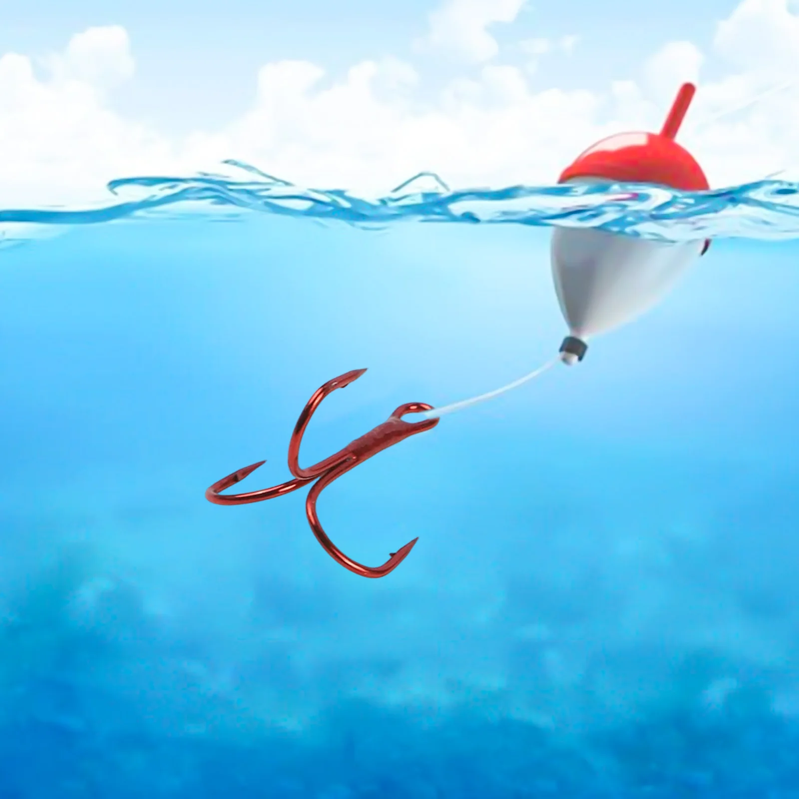 

For Saltwater Fishing Barbed Hooks Outdoor Sports Treble Fishing Hook Set High-Strength Metal Versatile Applications