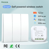 Outdoor Waterproof 1/2/3 Gang Tuya WiFi Self Powered Smart Switch Without Battery App Voice Remote Control Light Switches