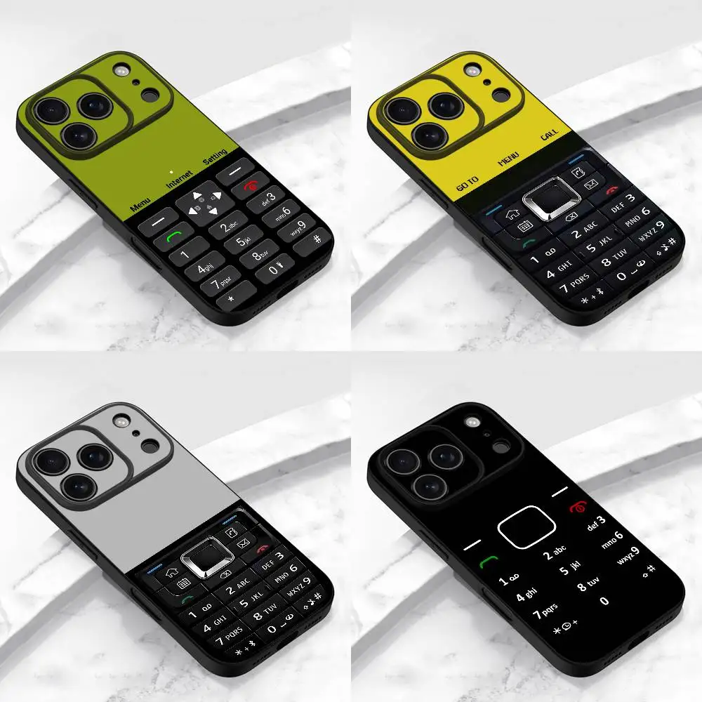 

For Old classic mobile phone Picture Photo Image Phone Case iPhone 15,16,12,14,13,11,17,Pro,Max,Plus,E,Air,Mini Black Cover