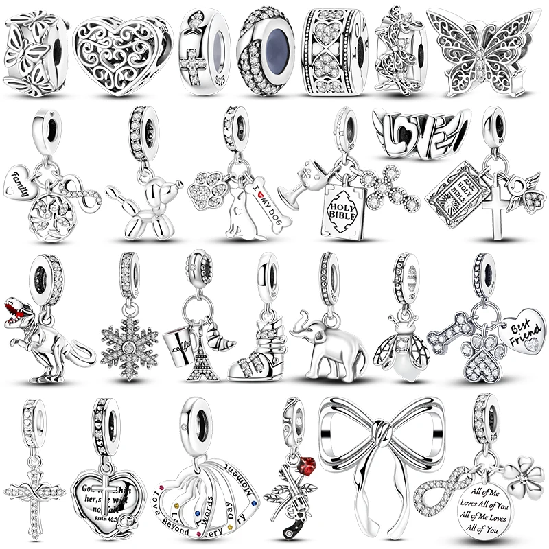 

charms plata de ley 925 Silver Series Pendant Beads Fits 3mm Bracelets Necklace For Women Luxury DIY Fine Jewelry Making