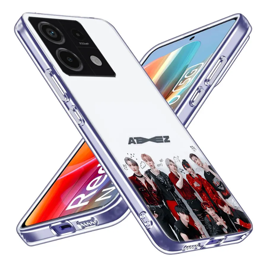 KPOP ATEEZ Clear Phone Case For Redmi Note 13 12 Pro+ Plus 5G 12S 12 12C 10 10A 10C 9 9A 9C 9T 8 8A K70 K60 K20 Coque Capa Hard