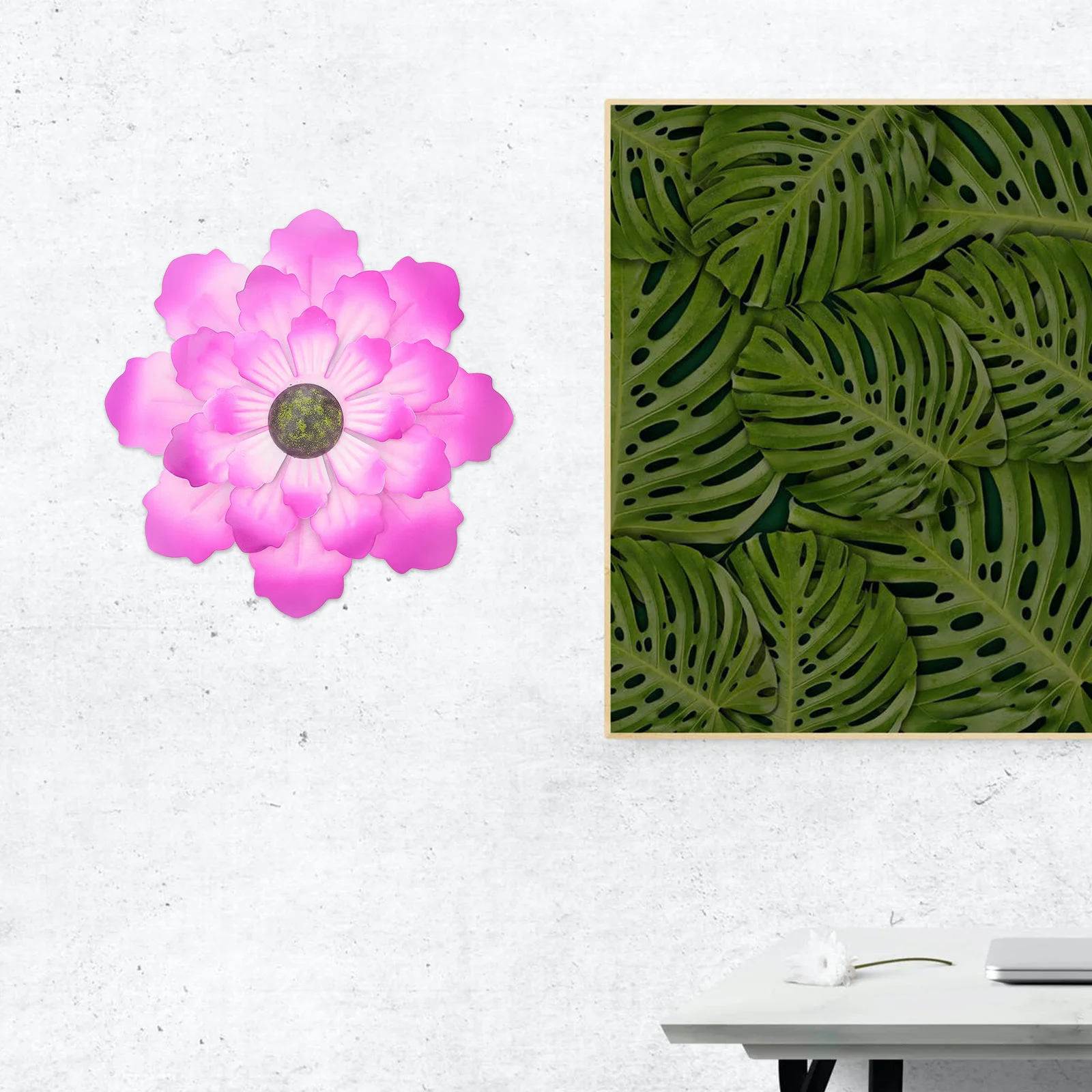 

Artificial Flower Wall Hanging Decor Iron Home Indoor Rustic Style Long Lasting Practical flower art wall decor home hanging