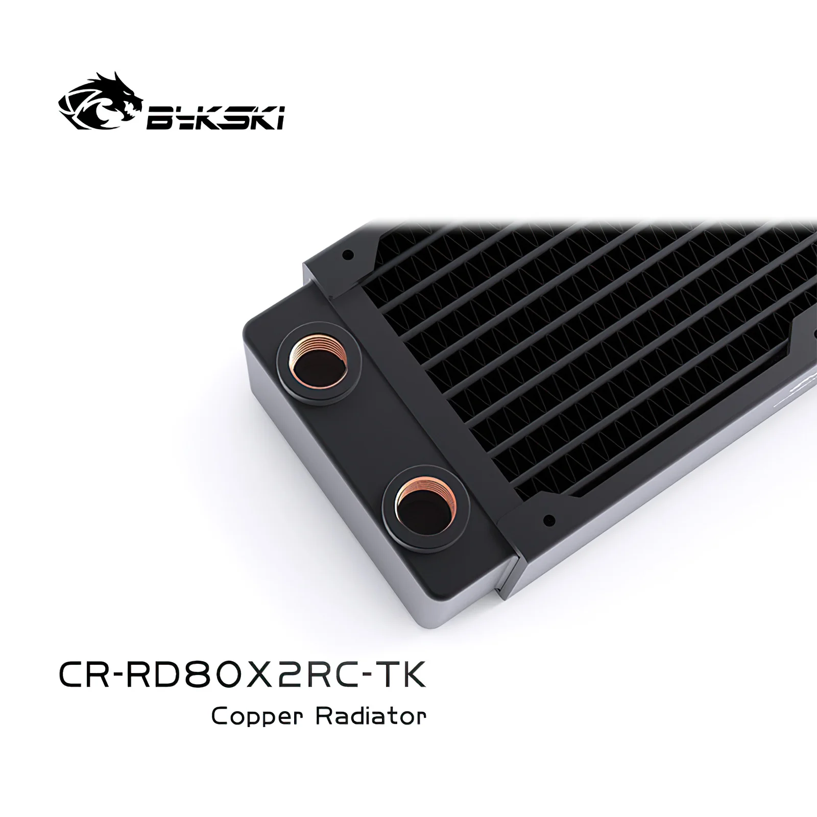 Bykski 8cm x 2 60mm Triple Rows Copper Radiator Water Cooling CR-RD80X2RC-TK60