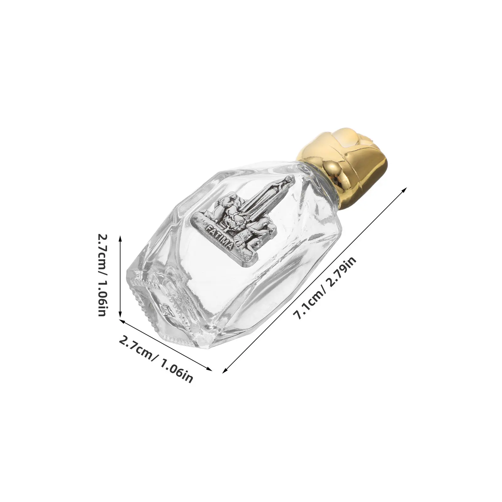 4Pcs Mini Glass Holy Water Bottles 16Ml Elegant Rose Design Refillable Empty Baptism Containers Altar Prayer Party Favor Church
