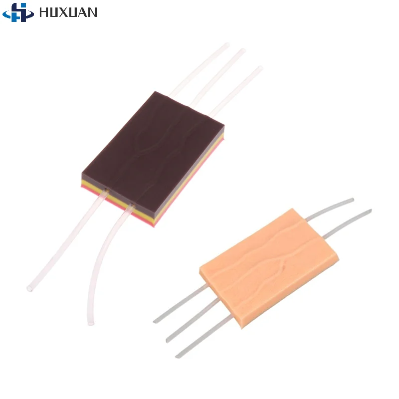 Silicone Injection Practice Pad Y-shaped IV Training Pad Blood Recovery Kit Nurse Blood Collection Puncture Training Pad Model