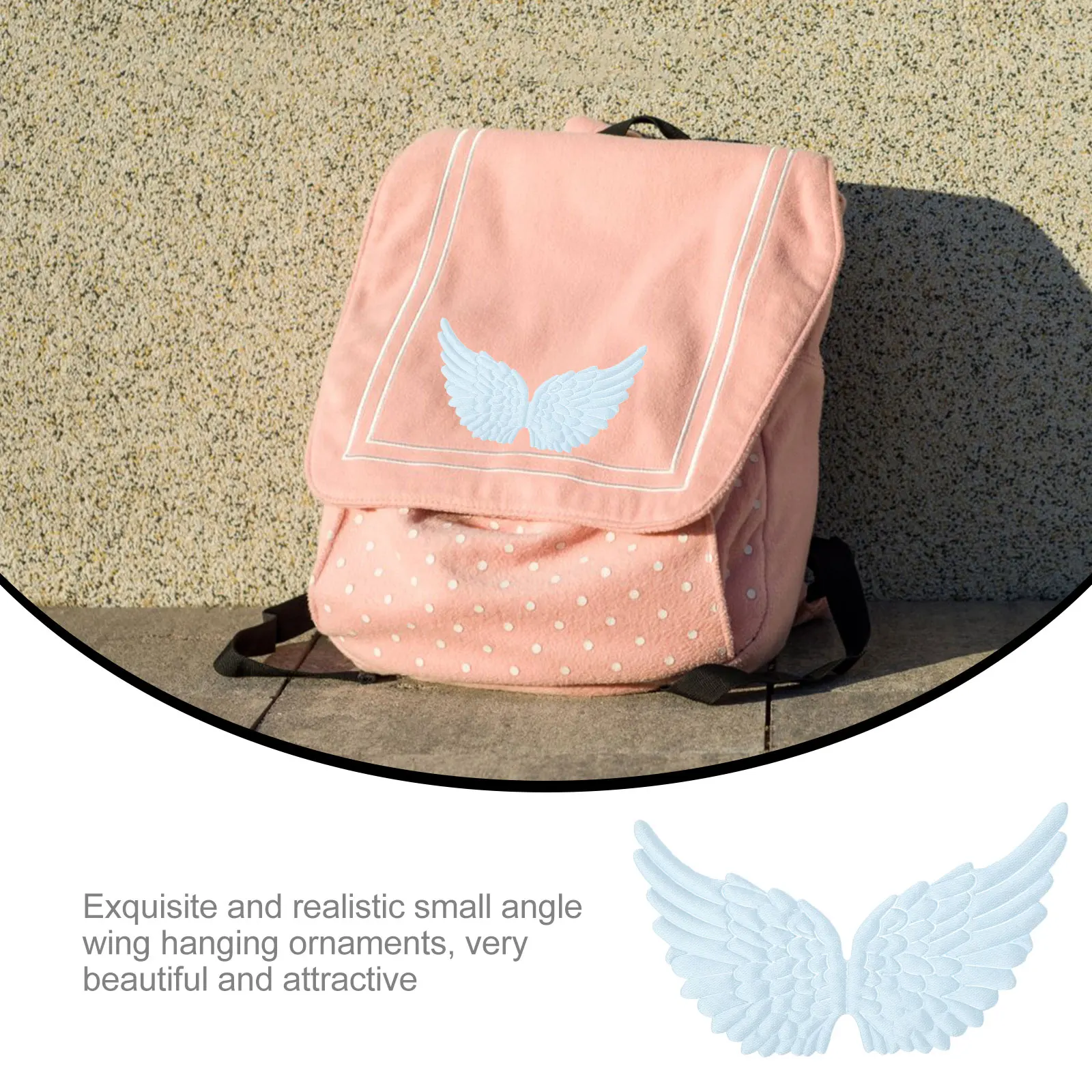 

18Pcs Angel Wing Accessories Premium Cloth DIY Pendant for Home Office Decor Kids Room Party Favor Xmas Decoration