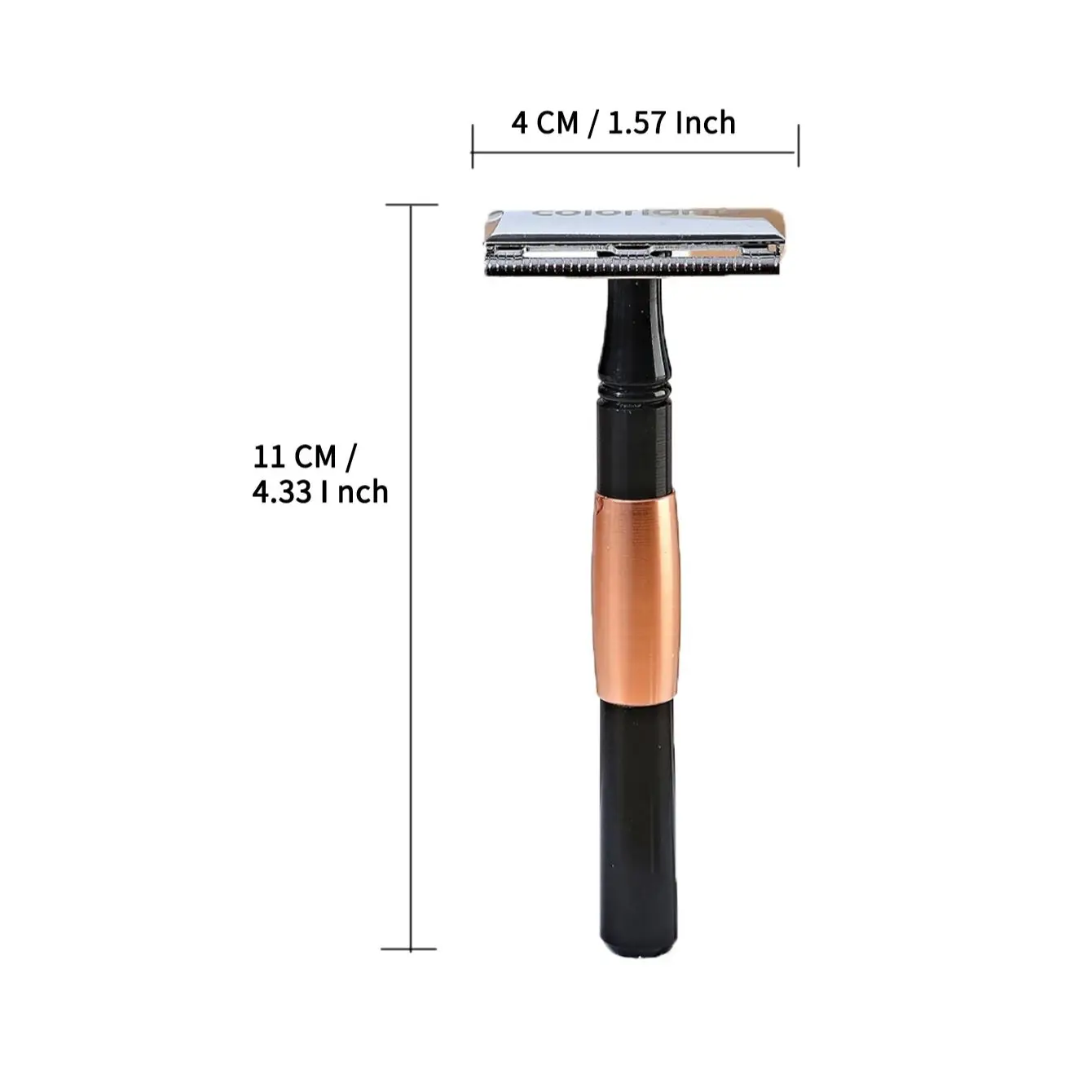 Colorlamb Metal Handle Safety Razor for Men 11CM Double Edge 50g Classic Manual Barber Razor