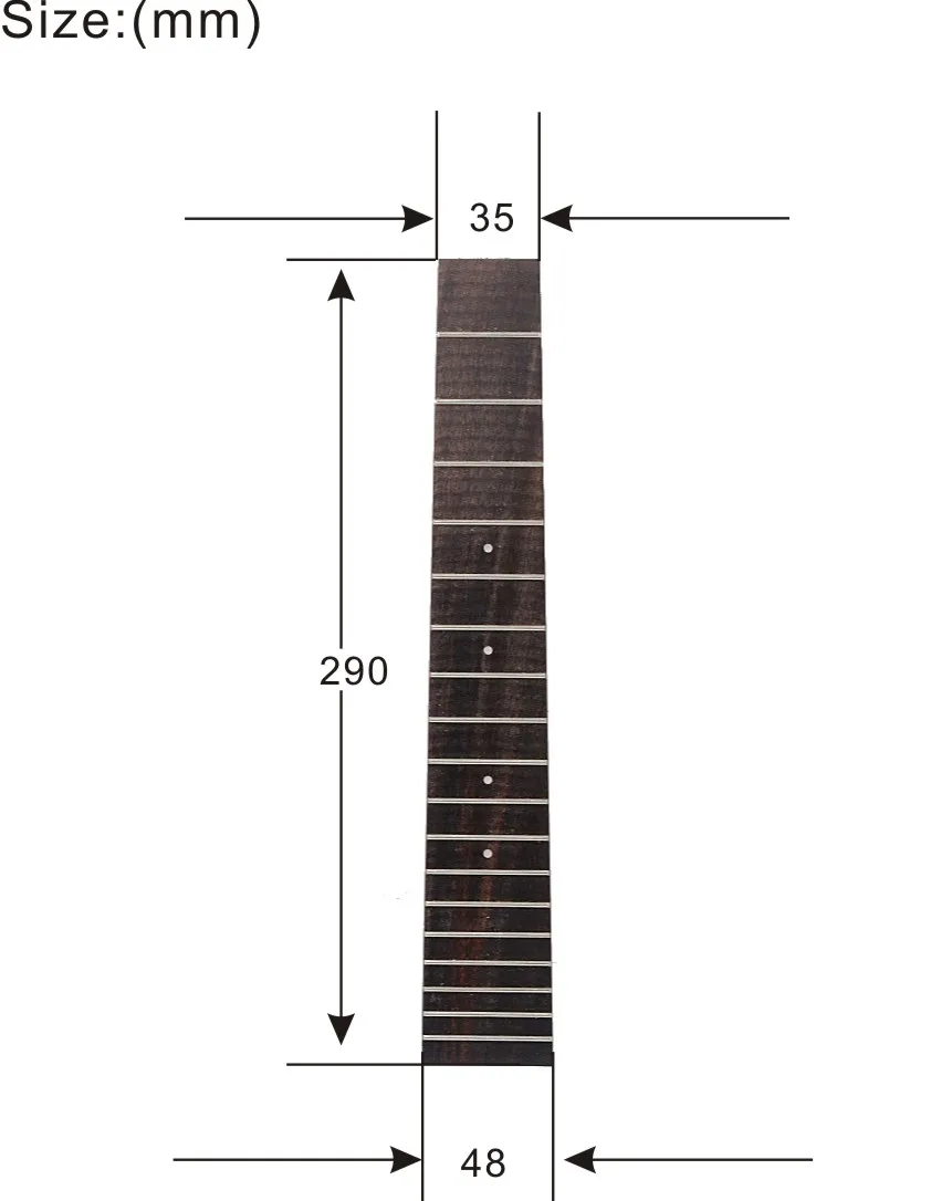 Rosewood Ukulele Fingerboard for 26 Ukulele with 3mm Dot 18 Fret Rosewood UK Fretboard Ukulele Parts