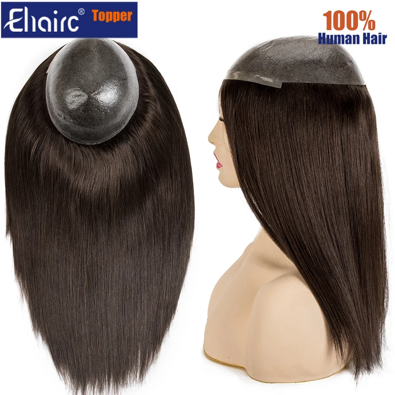 Long Topper For Women Injected Knotless Skin Wigs For Men Human Hair Women's Wig 100% Chinese Cuticle Remy Virgin Human Hair Wig