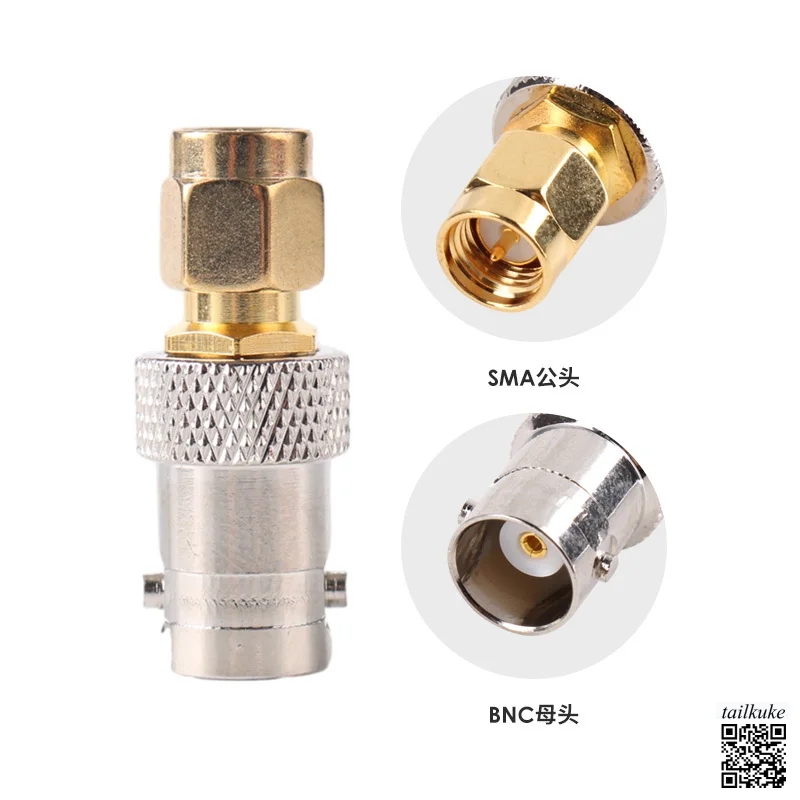 Intercom Adapter Connector BNC Female to SMA Male Feeder Cable Adapter BNC Female to SMA Male