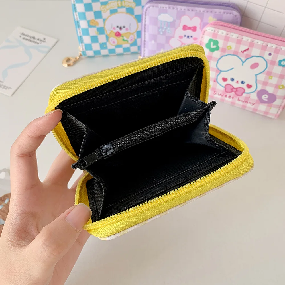 Dompet Koin Kelinci Dompet Multi-Kartu Nyaman Tempat Kartu Kulit Pu Dompet Beruang Lucu Multi-Kartu Untuk Saku Hadiah Hari Ibu