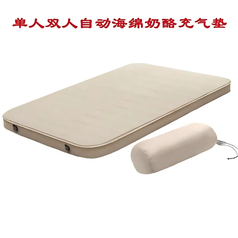 

Glamping Cheese Inflatable Pad with 3D Rebound Foam, Multifunctional Air Bed for Outdoor Camping, Car & Daily Siesta