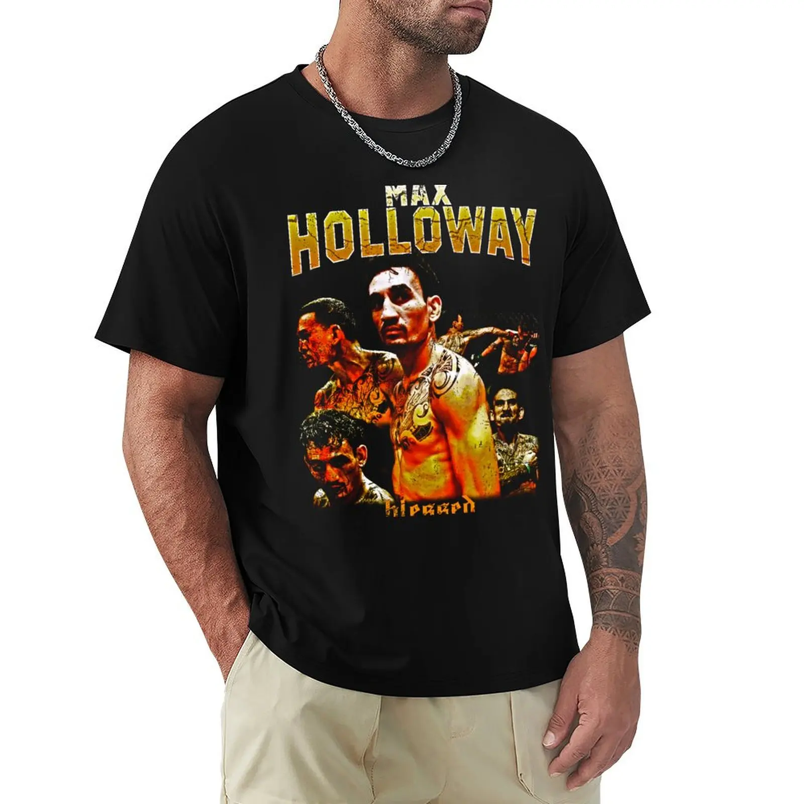 Max Blessed Holloway Vintage T-Shirt man t shirt luxury T-Shirt