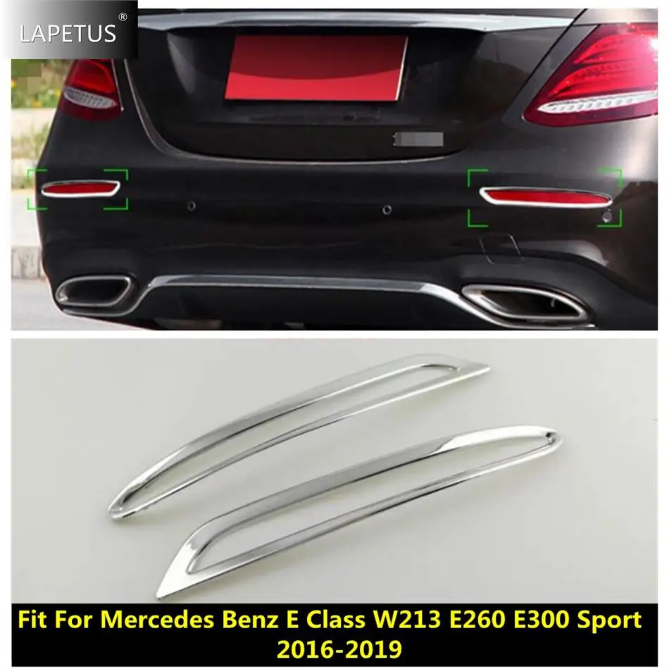 

Auto Rear Fog Lamps Lights Frame Decor Cover Trim For Mercedes Benz E Class W213 E260 E300 Sport 2016 - 2019 Chrome Accessories