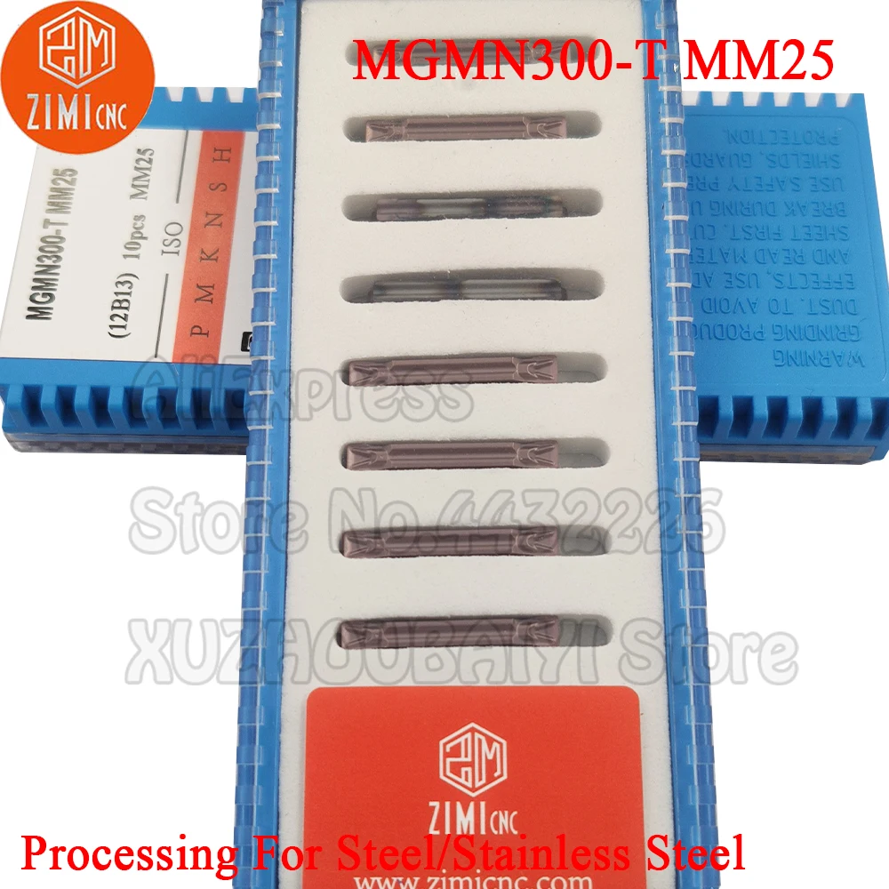 10P MGMN300-T MM25 MGMN300 T MGMN 300 Carbide Grooving Inserts Turning Tools CNC Cutter Lathe Slooting Blade for stainless steel
