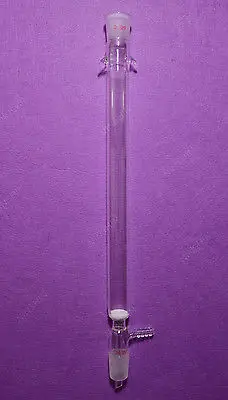 Chromatography Column,100ML,OD=25mm,L=300mm,porosity 3#,With Vaccum Hose,24/29