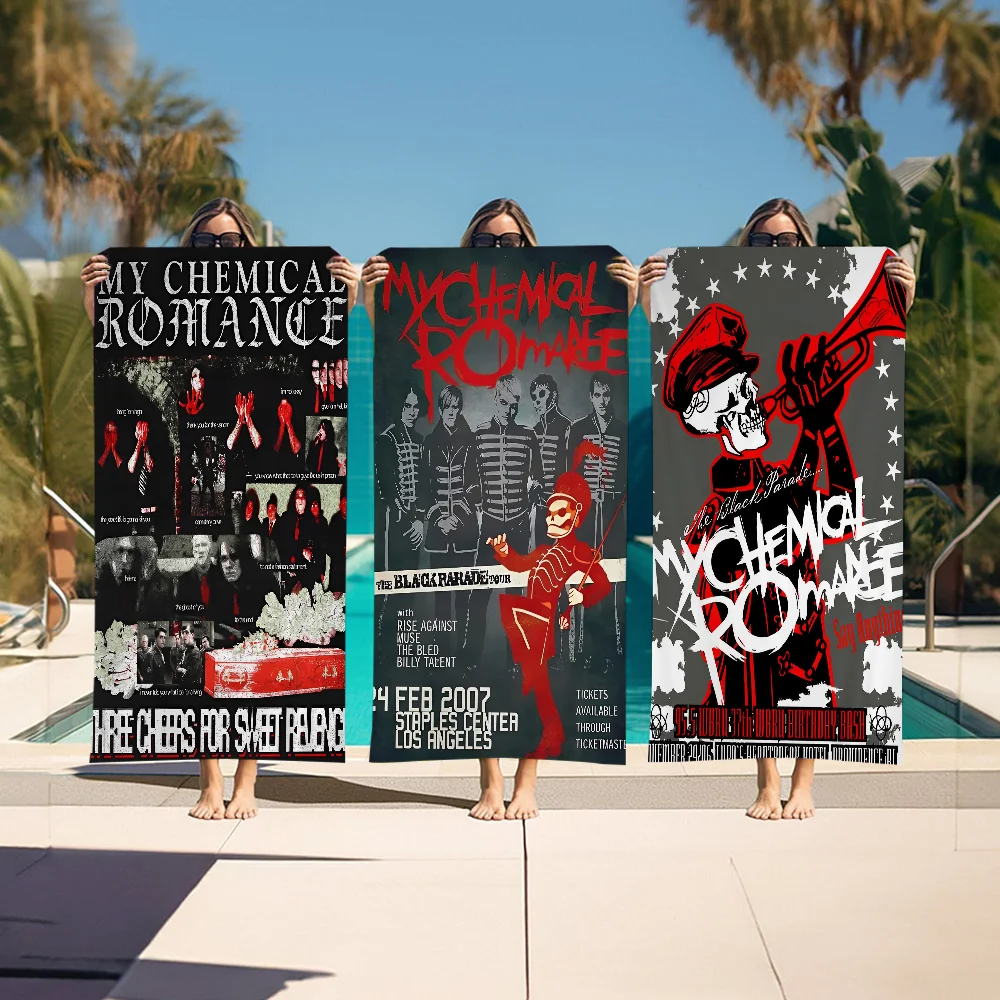 

My Chemical Romance Band Cartoon Beach Towel Cute Kawaii Room Decor Bath Girls Children Hand Towels For Bathroom Shower