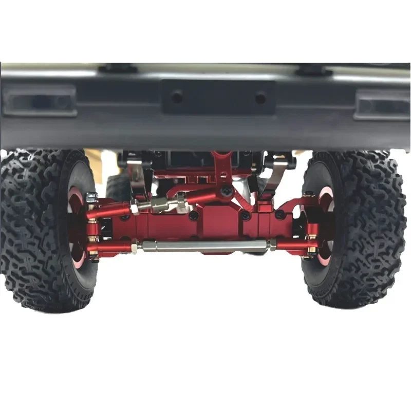 Conjunto de base fixa para engrenagem de direção, para wpl 1/10 c74 1/16, alcance completo, controle remoto, carro, atualização de metal, prendedor de mola