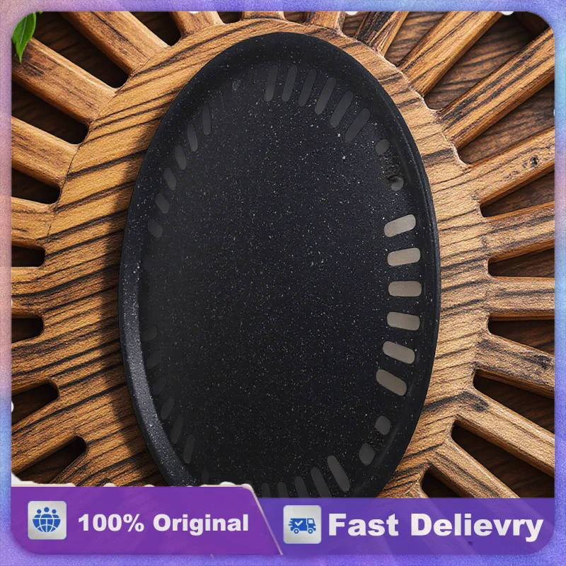 

Non-Stick Round Frying Pan Multi-Functional Grill Pan For Eggs Pancakes Korean Bbq Stove Top Camping Crepe Maker Kitchen