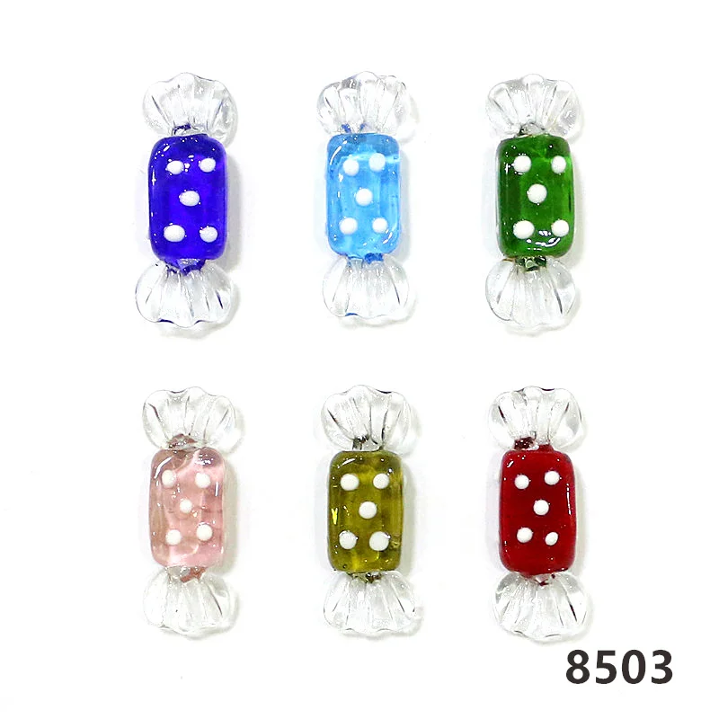 6pcs Vintage Murano Glass Christmas Candy Ornaments Creative Lovely Sweet Home Living Room Table Decor Holiday Gift Party Favors