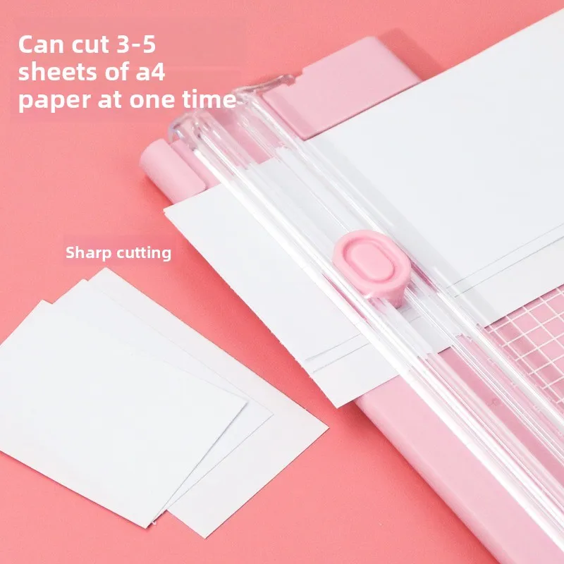 قاطعة ورق A4 صغيرة ثنائية الاتجاه، محمولة صغيرة مناسبة لمكاتب الطلاب، سكين قطع الورق، قابلة للطي والقطع #3