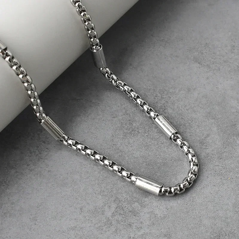 صندوق دائري سلسلة للرجال والنساء ، ستانلس ستيل ، مجوهرات للجنسين ، لون فضي ، 5 مللي متر ، 24"