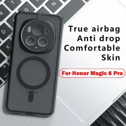 For Honor Magic 6 Pro Charging чехол ELVEV Skin Feeling Beautiful Hard PC + TPU Protective Back Shell