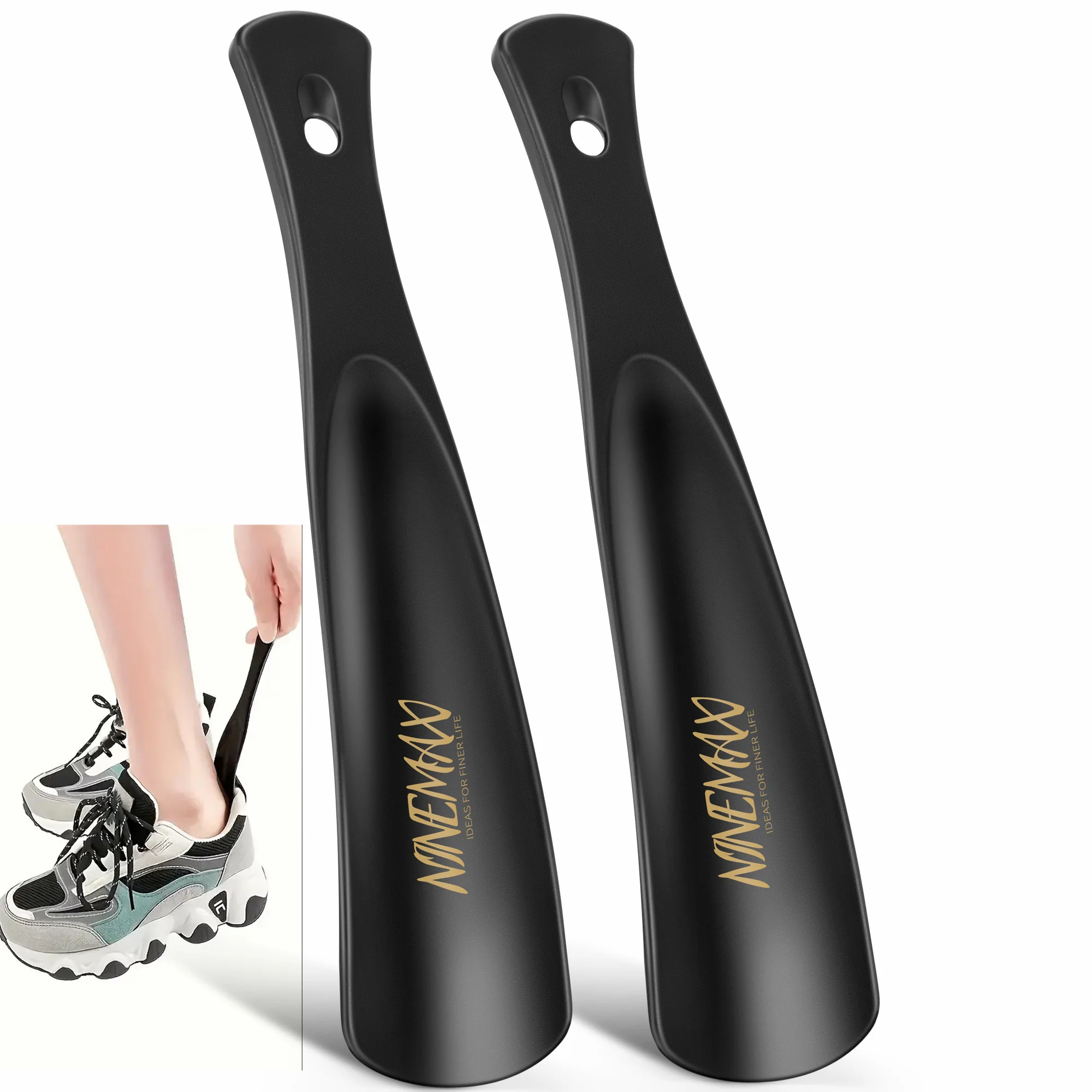 

Пластиковая ложка для подъема обуви Ninemax, длина 19 см, гибкий помощник для обуви, дорожные рожки для обуви для мужчин, женщин, пожилых людей и детей