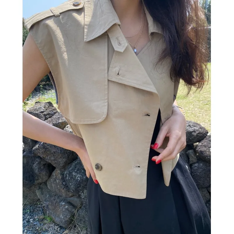 شيك خمر زر واحد Svel فضفاض رداء علوي غير رسمي المرأة رقيقة معطف سترة ربيع الخريف الشتاء الشارع Sle الكورية Faion #5