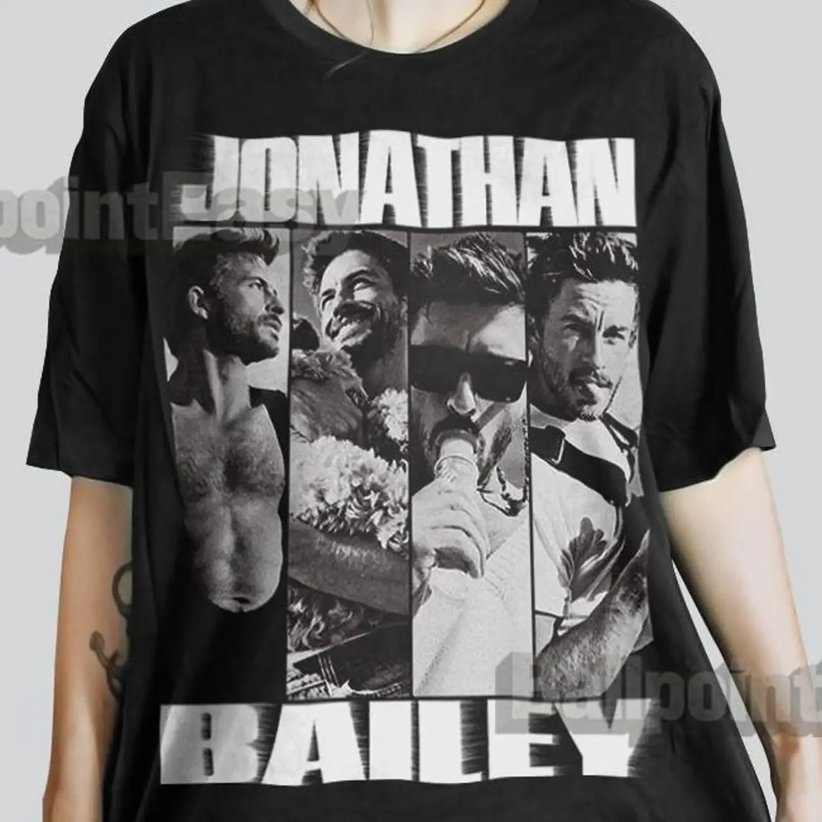 Jonathan Bailey T Shirt 90s Retro Style vintage Washed fashion Soft Breathable Slightly Unisex Stylish Stretched Versatile