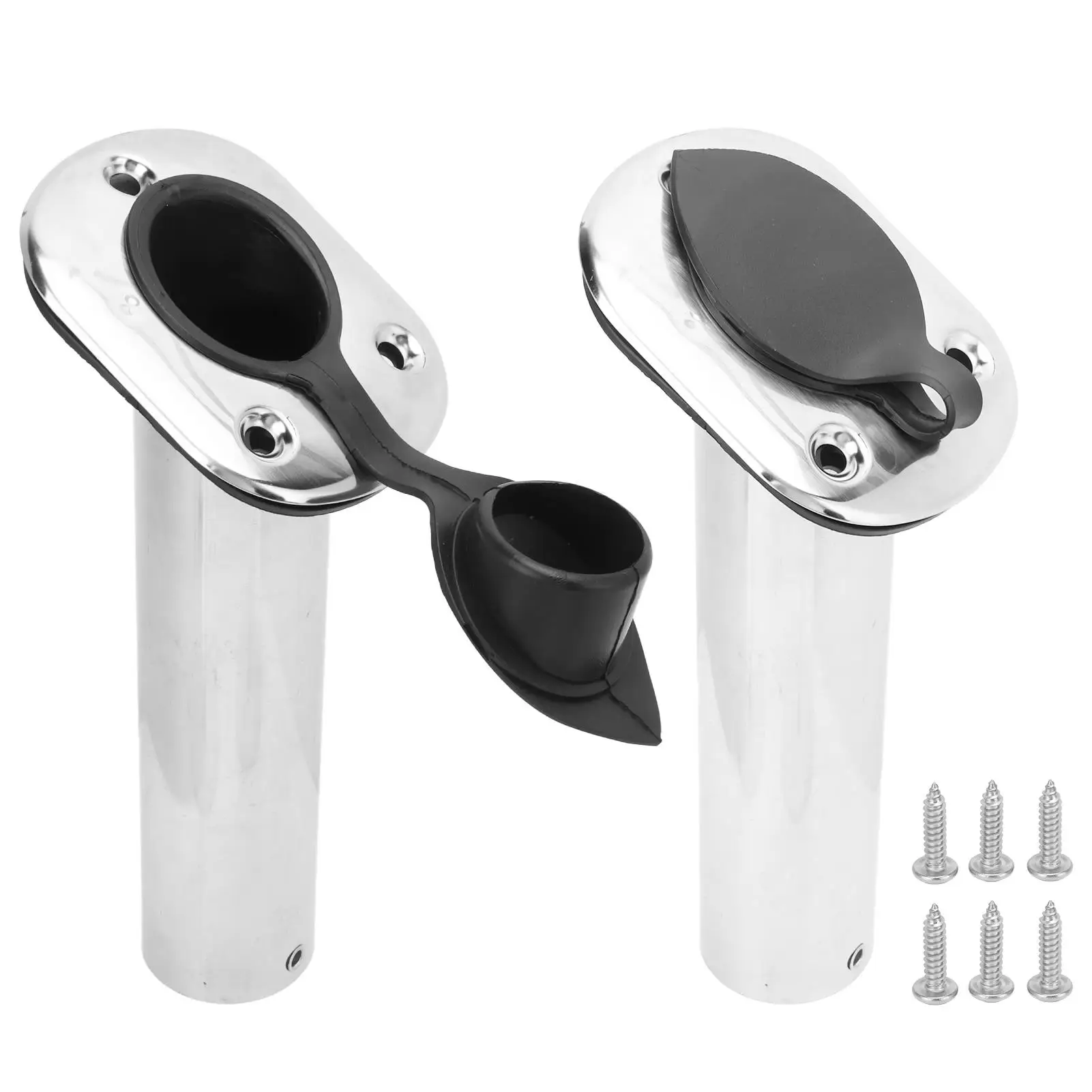 

Boats Fishing Rod Holder 316 Stainless Steel Fishing Pole Clamp Rustproof Flush Mount 30° for yacht