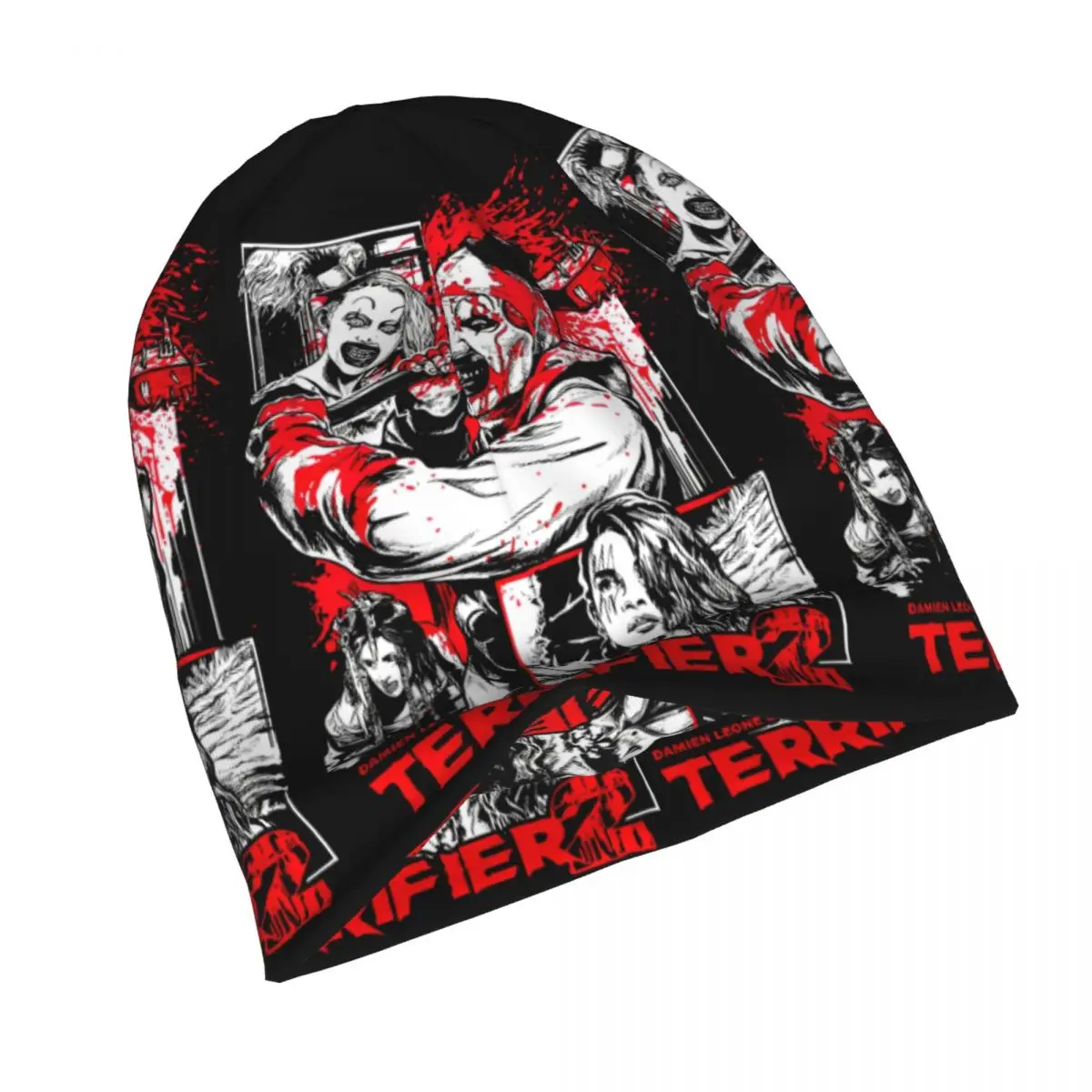 Terrifier Horror Movie Halloween Bonnet Hat Outdoor Skullies Beanies Hats Art The Clown Knitted Hat Spring Thermal Elastic Cap