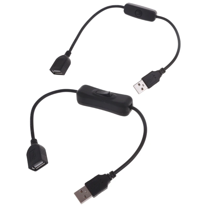 USB Cable with Switch, 1-Pack USB Male to Female Extension Cord Inline Rocker On/Off Switch for Driving Recorder 95AF