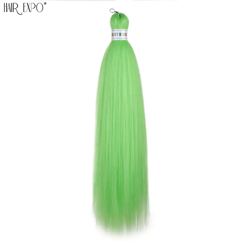26Inch Easy Braids Hair Synthetic Colourful Pre Stretched Braiding Hair Extensions Jumbo Braids Ombre Yaki Long Straight Hair - Image 7