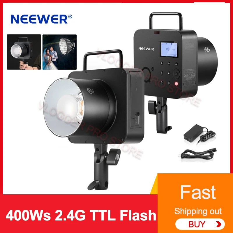 NEEWER Q4 400 Вт 2,4G TTL вспышка для уличной студии, стробоскопическая вспышка, заполняющий свет 1/8000 HSS Bowens Mount, моносвет для студийной фотографии