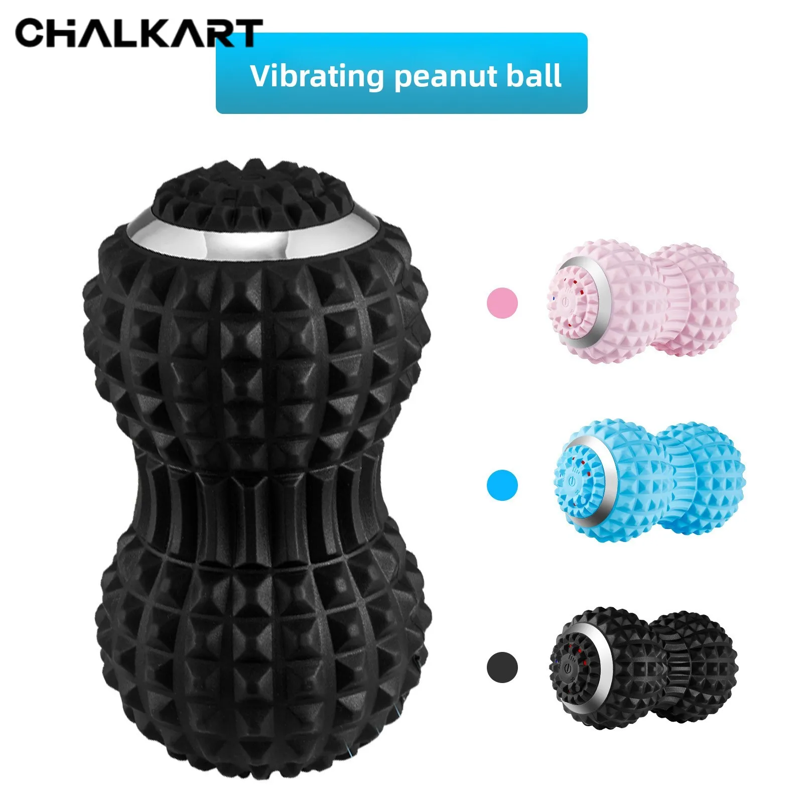 

Electric Peanut Massage Ball - 4-Speed Vibrating USB Rechargeable Muscle Relief for Back & Legs Portable Exercise Ball Pilates