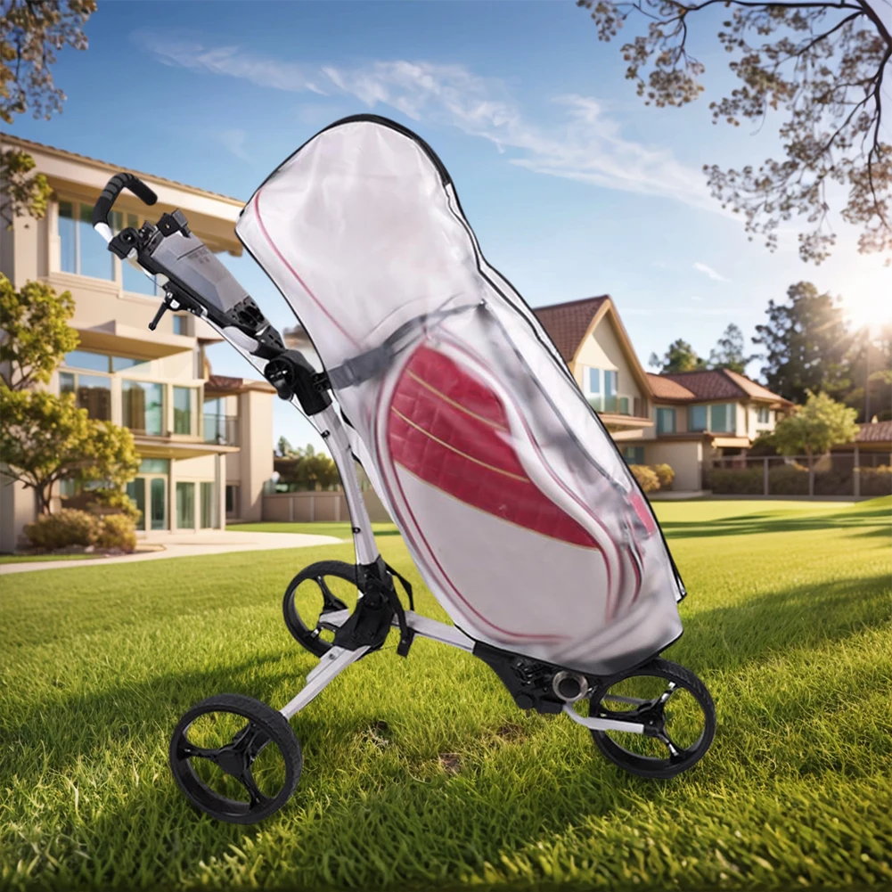 

PVC Golf Bag Transparent Dustproof Golf Pole Bag Cover Waterproof Golf Rain Bag Golf Trolley Rain Bag Outdoor Sporting Supplies