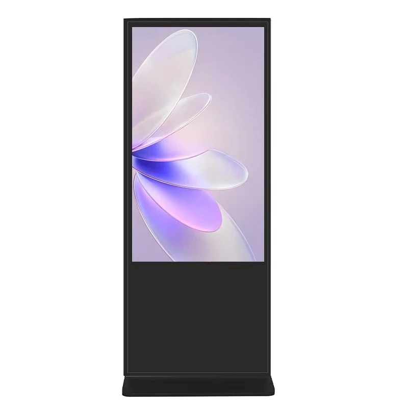 43 49 55 بوصة أندرويد LCD لافتات إعلانية داخلية عمودية أرضية واقفة شاشة تعمل باللمس للفنادق