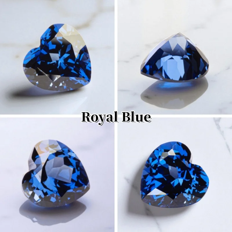 Lab Grown Sapphire Heart Shape Cornflower Color High Quality for DIY Jewelry Making Ring Main Materials Certificate