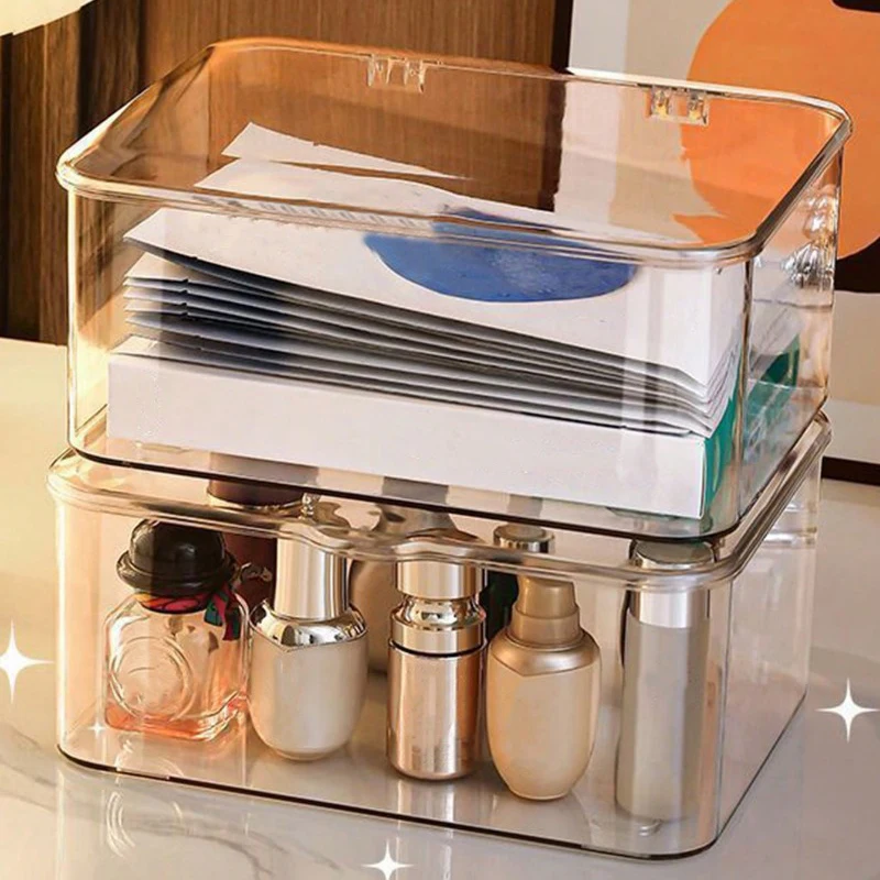 1pc Schmuck Lagerung Box Flip-Top Transparent Staub-Proof Box Geeignet Für Haar Clips Stirnbänder Elastische Bands Desktop-Organizer – Detail 3