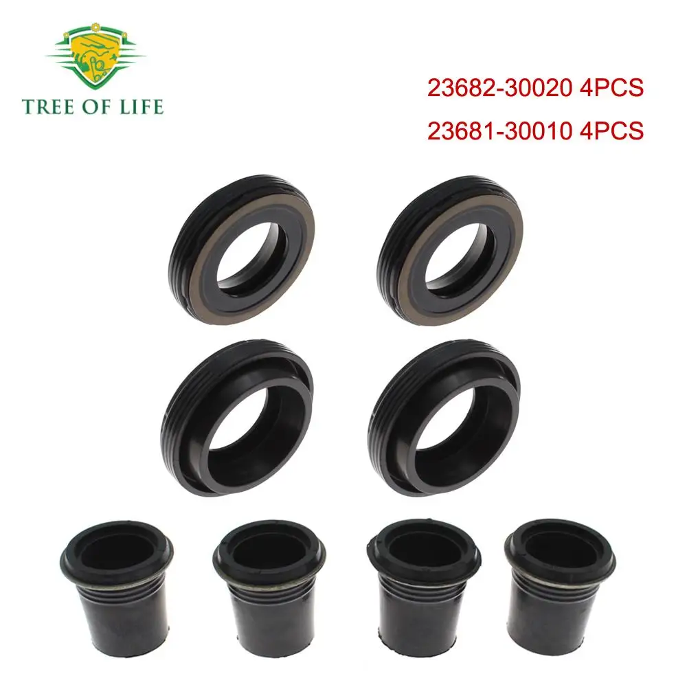 8PCS 23681-30010 23682-30020 Valve Cover Oil Seal Kit For Toyota Hilux 2KD KUN25 KUN26 HIACE KDH200 DIESEL 2368130010 2368230020