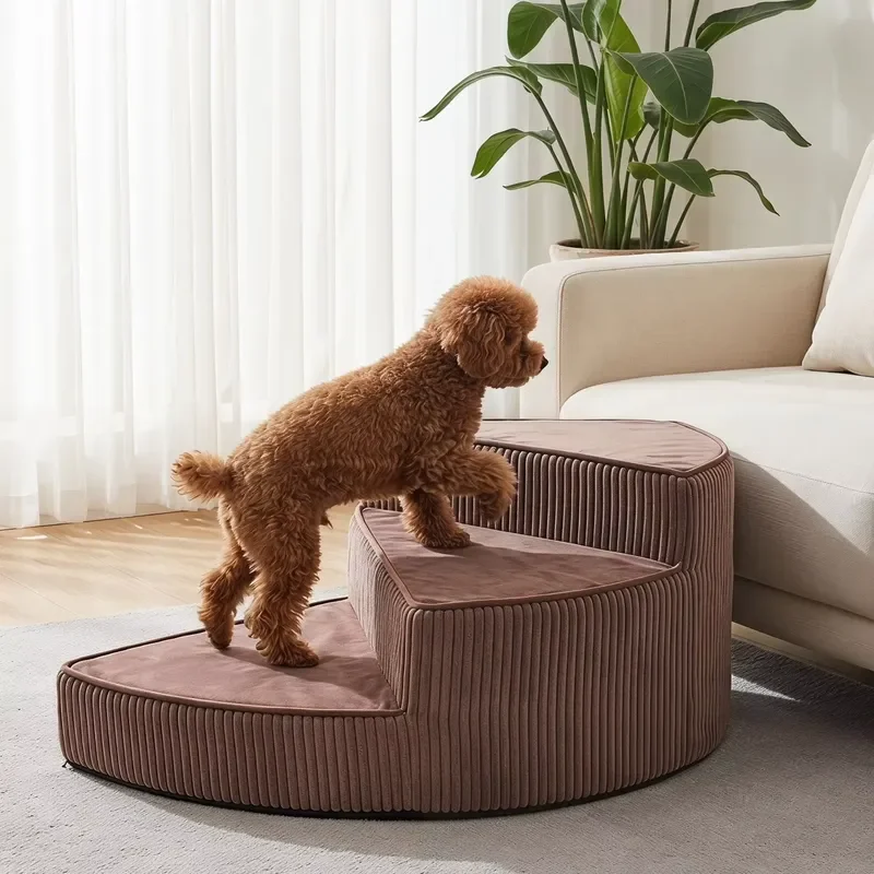 Pet Steps Dog Climbing Ladder Small Dogs Climb Sofas Beds Non-Slip Removable Washable Sponge Rotating Pet Staircase
