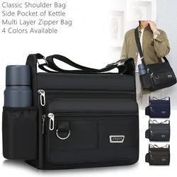 Bolsas tiracolo multifuncionais para homens, ferramentas de grande capacidade, bolsa de armazenamento, bolsa de ombro clássica, bolsa de viagem casual