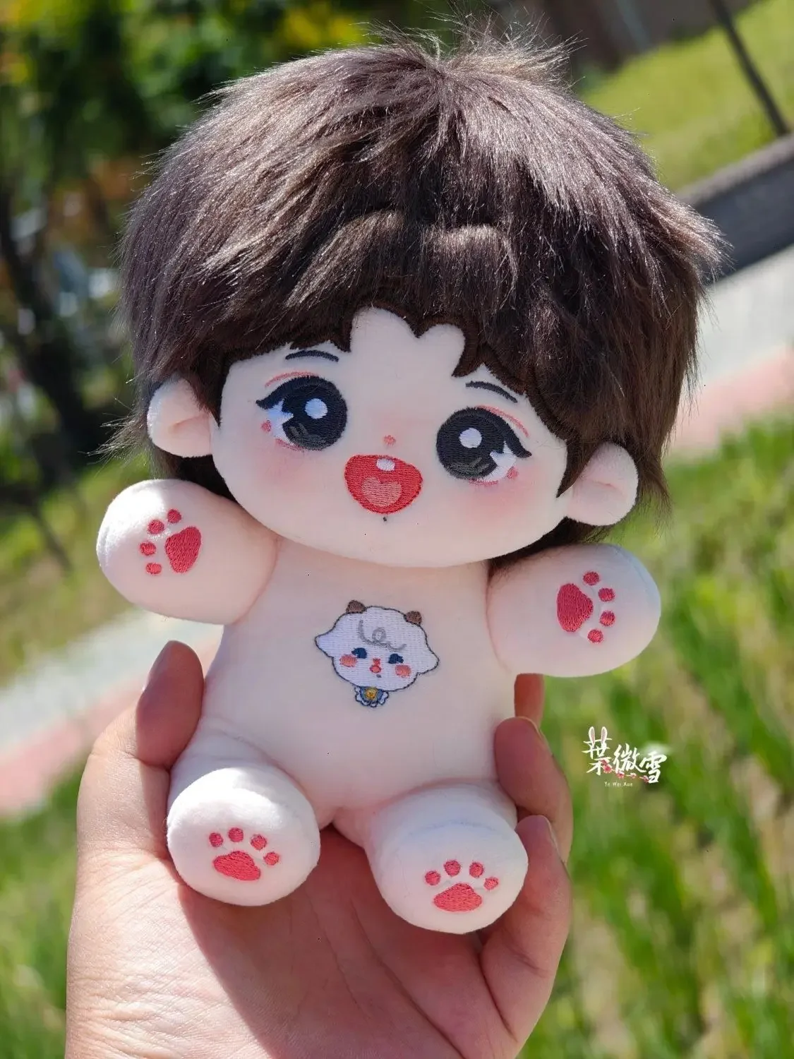 20cm No Attribute Star Xiao Zhan Cosplay Soft Plush Doll Body Dress Up Cotton Stuffed Plushie Toys Doll Mascot Xmas Gift