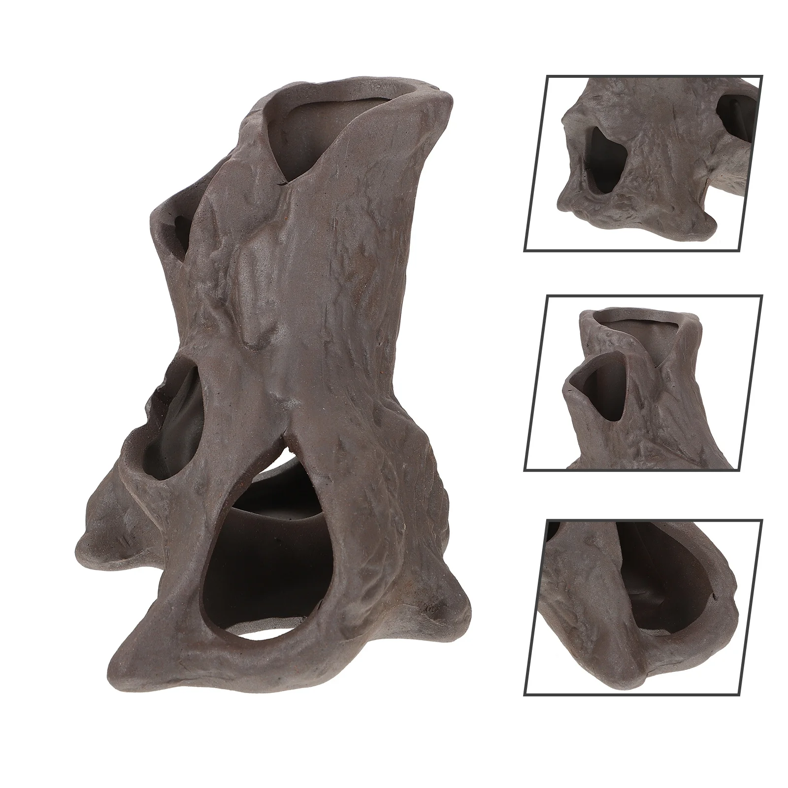 

Fish Tank Hideout Cave Ceramic Aquarium Ornament Shrimp Shelter Fish Breeding Pot Landscape Decor Safe Durable Craft