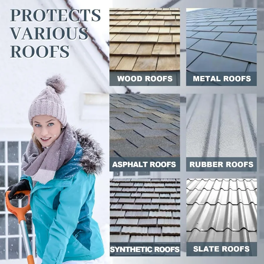 سخان مزراب لسقف ذوبان الثلج كابل تسخين ذاتي التنظيم مع قابس مضاء بطول 6 أقدام 120 فولت 8 وات/قدم 65 قدم تسخين Ca