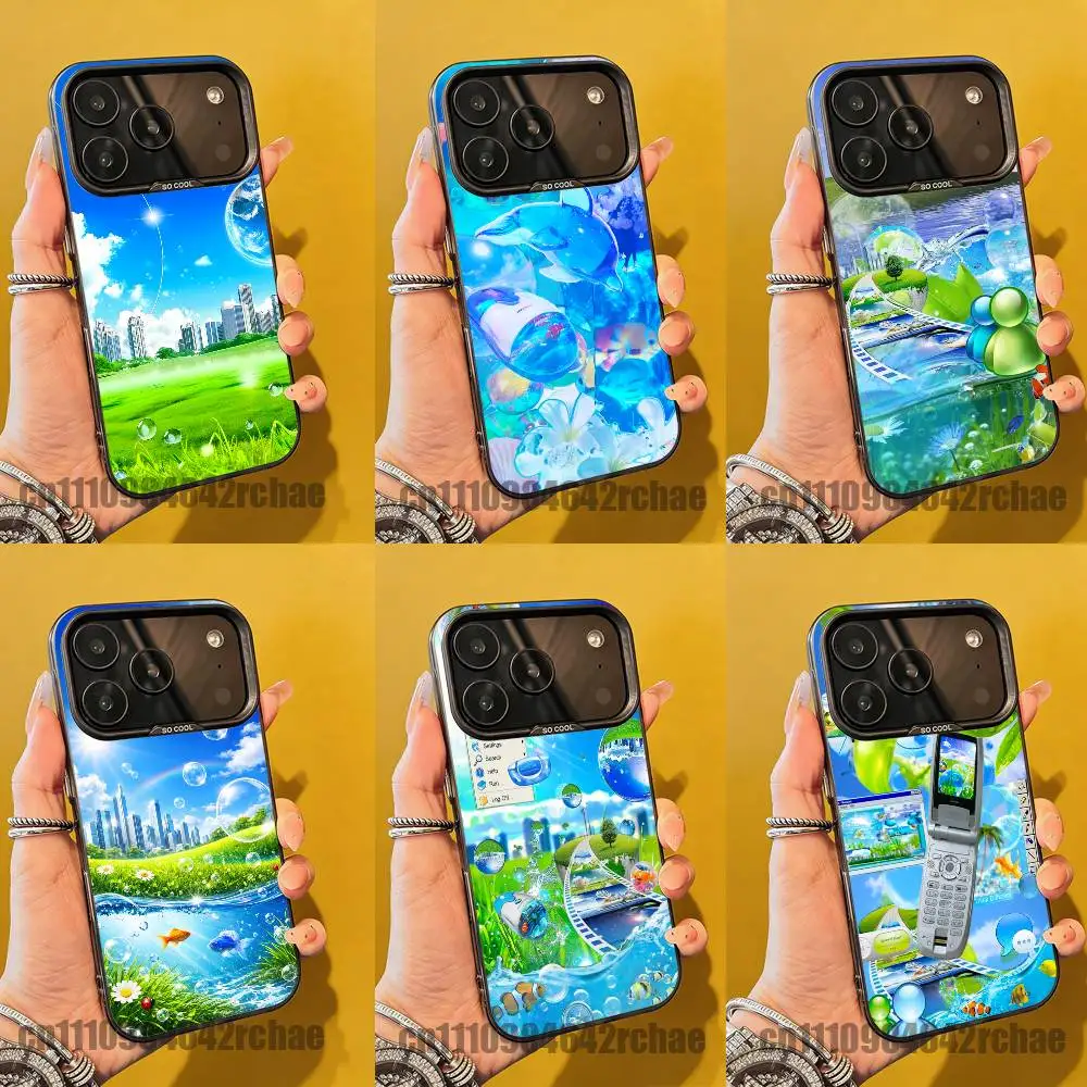 

For Frutiger Aero Phone Case iPhone 15,12,11,14,13,16,17,E,Max,Plus,Air,Pro,Mini Shockproof Cover