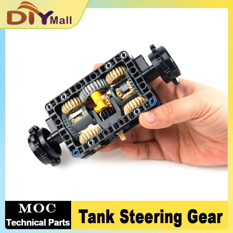 

MOC 19788 Tank Steering Building Blocks Gear Power Motor Control Differential Hole Arm Beam Assembly STEM Educational Toy
